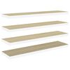 vidaXL seinariiulid, 4 tk, tamm ja valge, 90 x 23,5 x 3,8 cm MDF