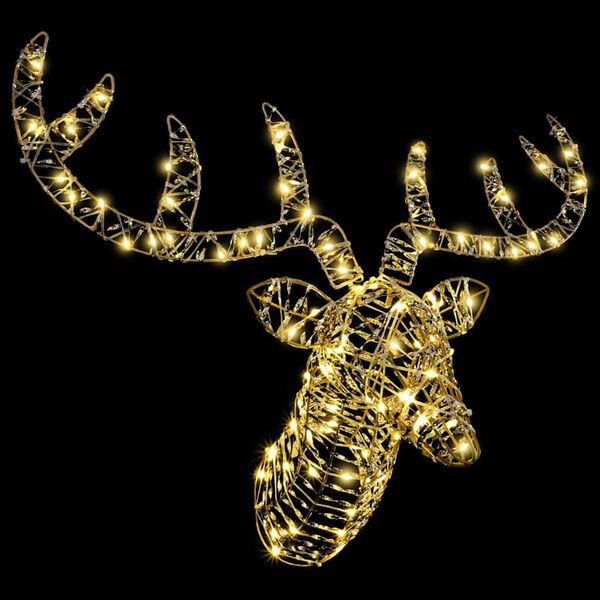 vidaXL P&otilde;dra T&otilde;ukesaan koos 140 LED-iga Soe valge 60 cm PET