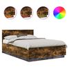 vidaXL Voodi raam peaga Suitsetatud tamm 140 x 190 cm Tehispuit