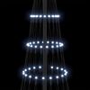 vidaXL LED j&otilde;ulupuu koos 230 LED-iga K&uuml;lm valge 184.5 cm Metall