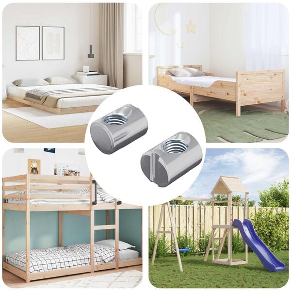 vidaXL Barrel Mutter 2 pcs H&otilde;bedane M6 x 13 mm Raud