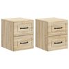 vidaXL Seinale kinnitatav &ouml;&ouml;tis 2 tk Sonoma tamm 34,5 x 33 x 40 cm
