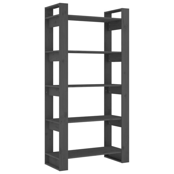 vidaXL raamaturiiul/ruumijagaja, hall, 80 x 35 x 160 cm, t&auml;ism&auml;nnipuit