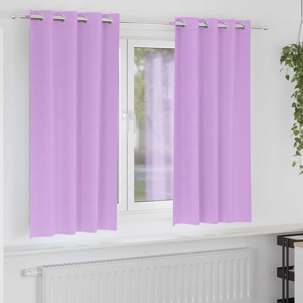 vidaXL Kardinad rõngastega 2 pcs Lilla 175 x 140 cm Polüester