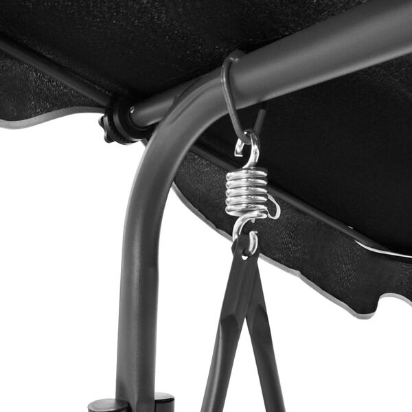 vidaXL aiakiik varikatusega, must