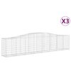 vidaXL kaarekujulised gabioonkorvid 3 tk, 400x50x80/100 cm, raud