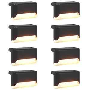 vidaXL V&auml;lised p&auml;ikesevalgused maapinna konksuga 8 pcs Soe valge