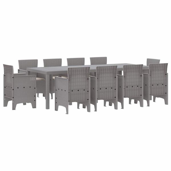 vidaXL Aia s&ouml;&ouml;gilaudade komplekt 11 pcs Helehall Pol&uuml;prop&uuml;leen