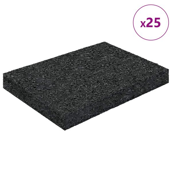 vidaXL Kummi graanulite terrassipadja Must 6 x 9 x 1 cm Kumm