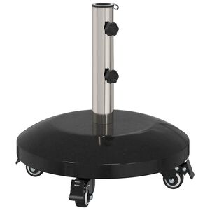 vidaXL Graniitparapooliga alus ratastega 40-50 mm postile 29 kg Must