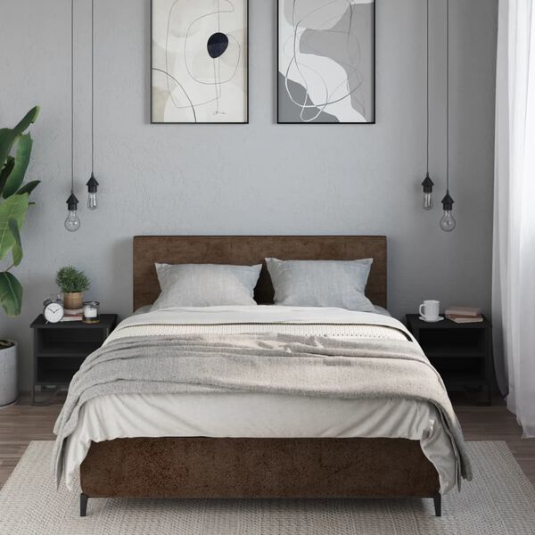 vidaXL &ouml;&ouml;kapp 2 tk, must, 40 x 30 x 40 cm, tehispuit