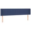 vidaXL voodipeats servadega, sinine, 163x16x78/88 cm, kangas