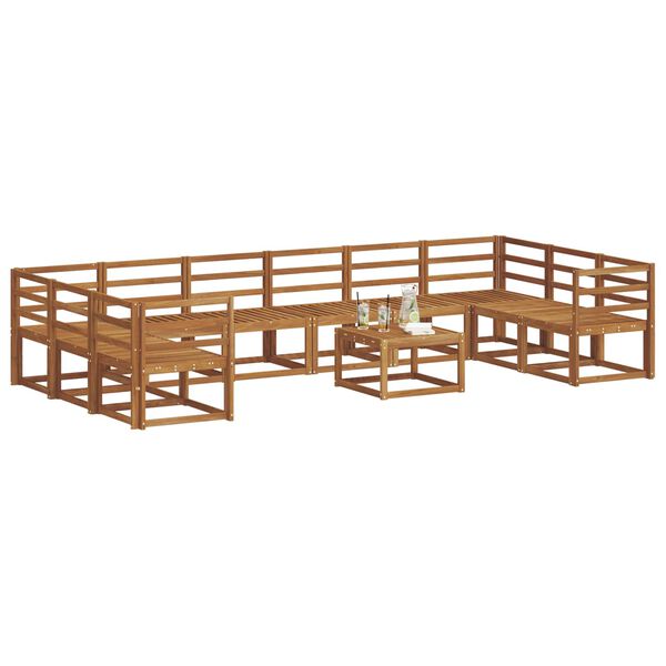 vidaXL V&auml;li diivanikomplekt 11 pcs Neutraalne Tugev akatsiapuu