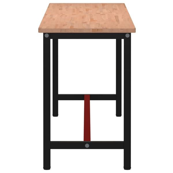 vidaXL t&ouml;&ouml;laud, 220 x 55 x 81,5 cm, p&ouml;&ouml;kpuu ja metall