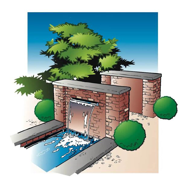 Ubbink Niagara purskkaev 60 cm roostevabast terasest LED-valgustusega