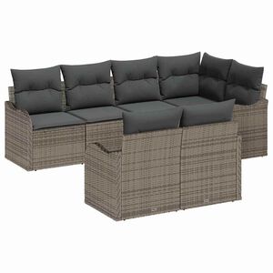 vidaXL Aia Diivanikomplekt ladustamisega 7 pcs Hall Pol&uuml;rooster