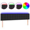 vidaXL LED-voodipeats, must, 160x5x78/88 cm, kunstnahk