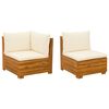 vidaXL Aia lounge komplekt padjaga 2 T&uuml;kk Pruun Tugev akatsiapuu