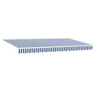 vidaXL K&auml;igukohandatav varikatus Triibuline Sinine 350 x 200 cm kangas