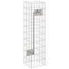 vidaXL Gabion Kraan 4 tk H&otilde;bedane 25 x 25 x 100 cm Tsingitud teras
