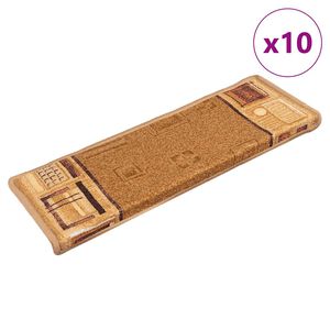 vidaXL isekleepuvad trepivaibad 10 tk, 65x21x4 cm, beež