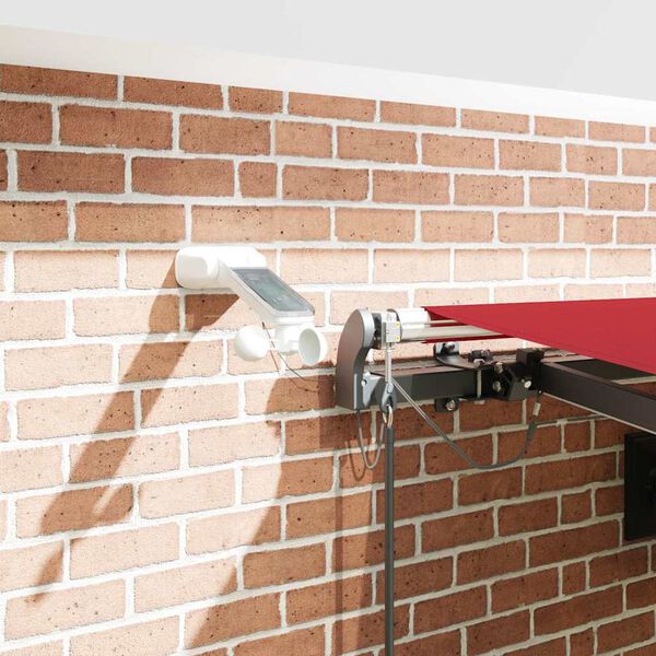 vidaXL Varjudekangas koos Punane 450 × 350 cm Polüester