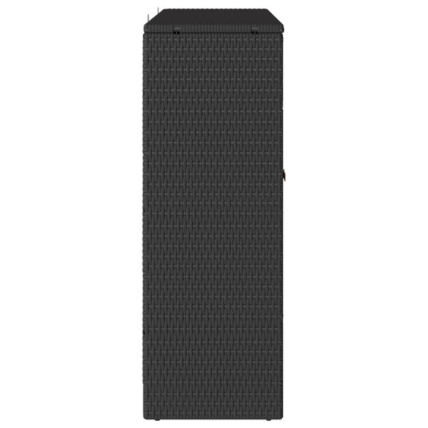 vidaXL Hoiukapp ladustamisega uksega Must 100 x 36 x 102 cm Rotang