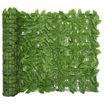 vidaXL rõdusirm, rohelised lehed, 300 x 100 cm