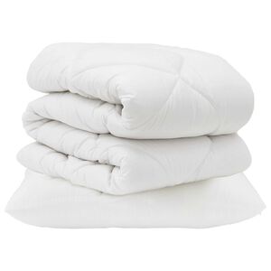 vidaXL Teki komplekt padjaga 2 pcs Valge Mikrofiiber