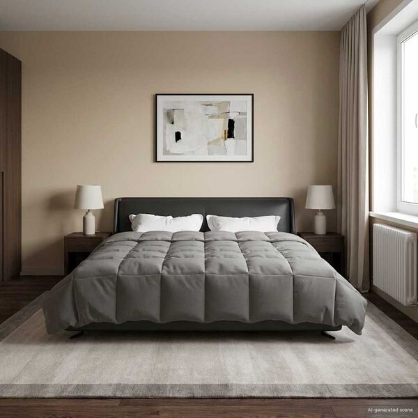 vidaXL Suvised teki Rapistatud Helehall 200 x 240 cm Mikrokiud