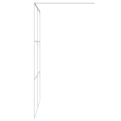 vidaXL dušinurga sein, valge, 140 x 195 cm, läbipaistev ESG-klaas