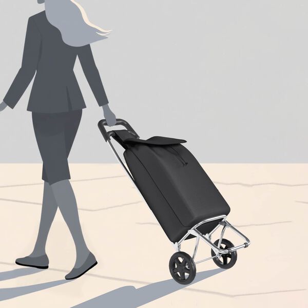 vidaXL Ostuk&auml;ru Must 35 x 28 x 92 cm Oxfordi kangas