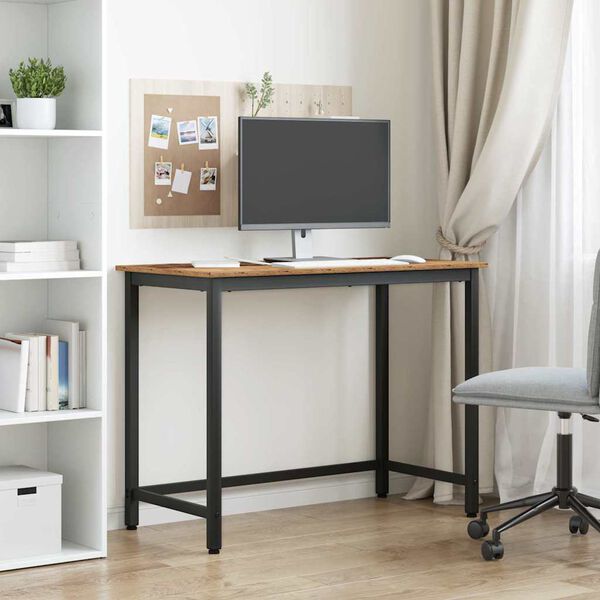 vidaXL laud Vana puit 80 x 50 x 76,5 cm T&ouml;&ouml;deldud puit ja teras