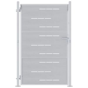 vidaXL Aia aed lukuga Hõbedane 100 x 125 cm Roostevaba teras