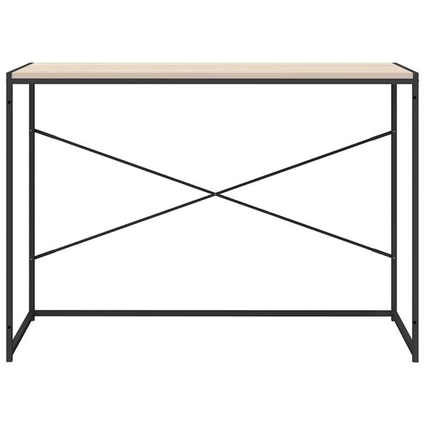 vidaXL arvutilaud, must ja tamm, 110x60x70 cm, tehispuit