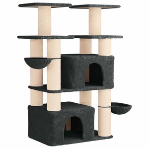 vidaXL Kassipuu kraapimispostidega Tumehall 147 cm 2 tk