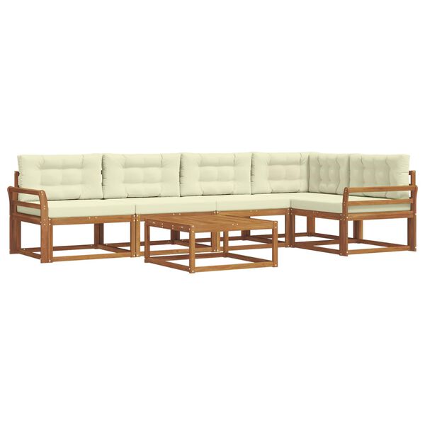 vidaXL V&auml;li diivanikomplekt padjaga 6 pcs Looduslik ja kreem