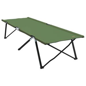 vidaXL Kokkupandav telkimise voodi Roheline 206 x 76 x 74 cm