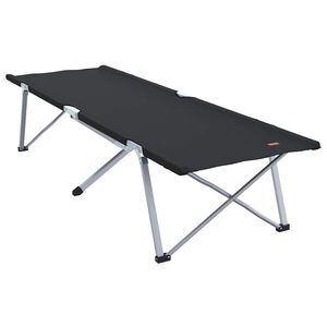 vidaXL Kokkupandav telkimise voodi Must 194 x 62,5 x 42,5 cm