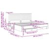 vidaXL Voodi raam peaga sahtliga Valge 200 x 200 cm Tehispuit