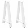 vidaXL s&ouml;&ouml;gilaua jalad, A-kujulised, 2 tk, valged, 60 x (72&ndash;73) cm, teras