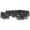 vidaXL Aia Diivanikomplekt 13 pcs Hall pol&uuml;rotang