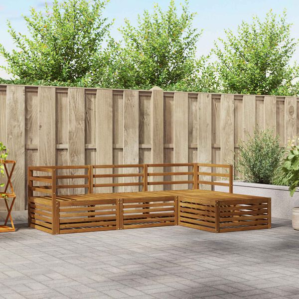 vidaXL V&auml;li diivanikomplekt 4 pcs Neutraalne Tugev akatsiapuu