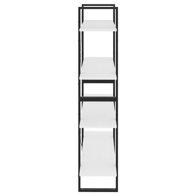vidaXL 4-korruseline raamaturiiul 100x30x140 cm, valge, puitlaastplaat