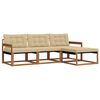 vidaXL V&auml;li diivanikomplekt padjaga 4 pcs Looduslik ja beež