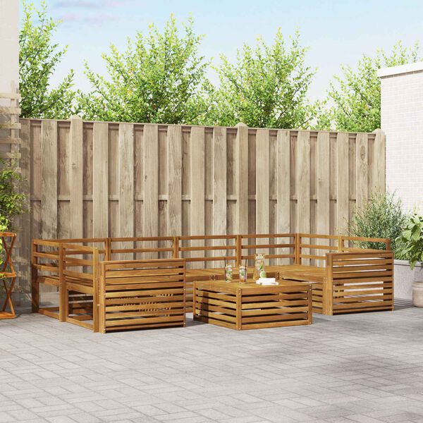 vidaXL V&auml;li diivanikomplekt 7 pcs Neutraalne Tugev akatsiapuu