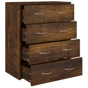 vidaXL 4 sahtliga kummut 60 x 30,5 x 71 cm, suitsutatud tamm