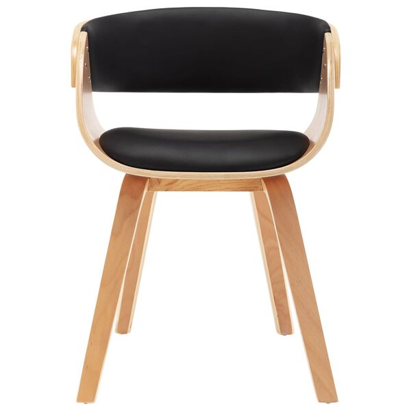 vidaXL söögitoolid 6 tk, must painutatud puit ja kunstnahk