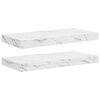 vidaXL Seinariiul 2 pcs Valge Marmor 50 x 23,5 x 4 cm Tehispuit