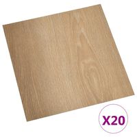 vidaXL iseliimuvad põrandaplaadid 20 tk, PVC, 1,86 m², pruun
